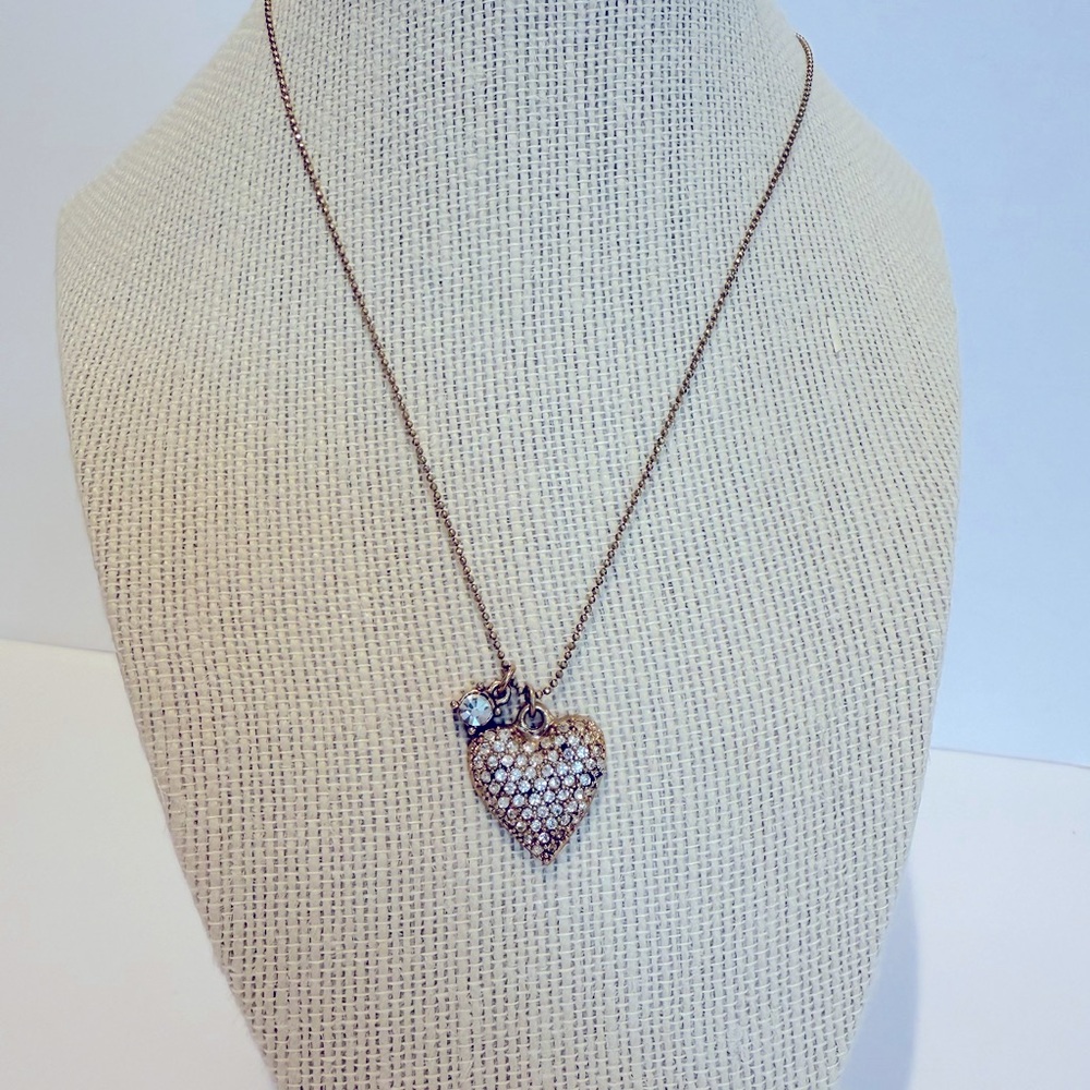 Betsy Johnson Elegant Heart Pendant Necklace